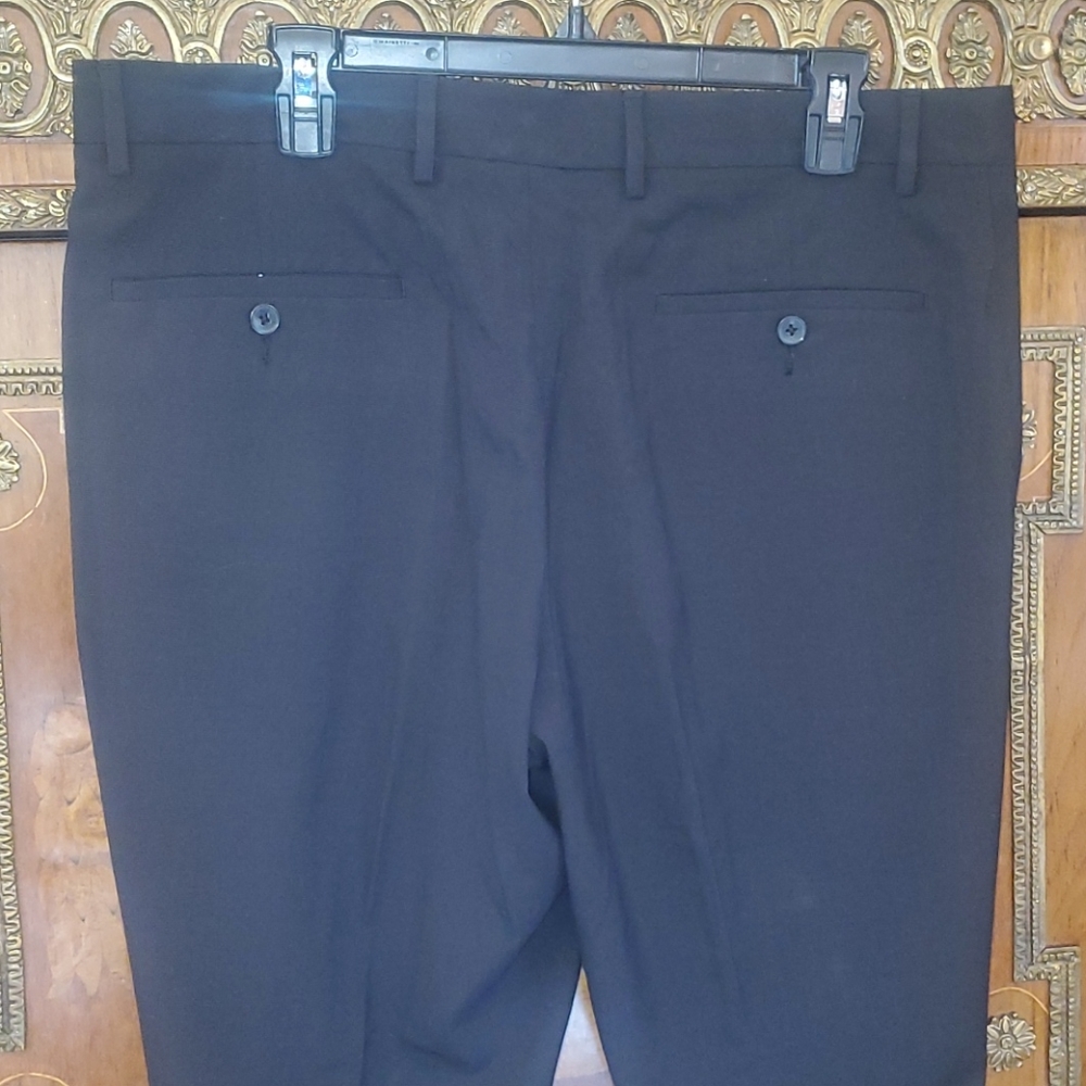 0215 Mens Lightweight Black Dress Pants - Picture 5 of 6